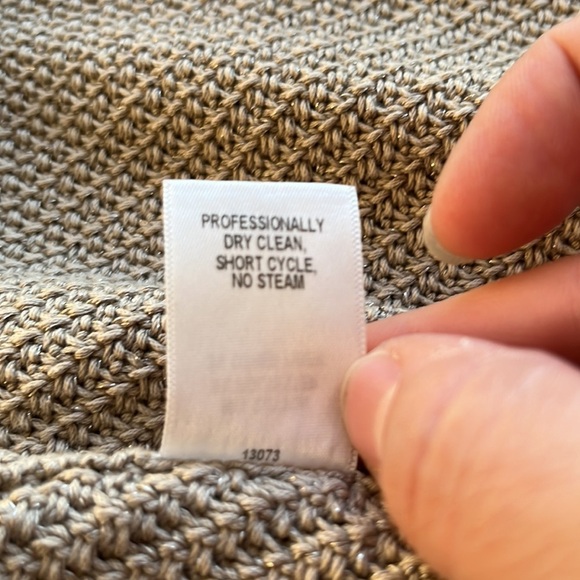Nordstrom Brand Classiques Entier Open Sweater Chunky Knit Neutral Color Size L - Picture 6 of 7